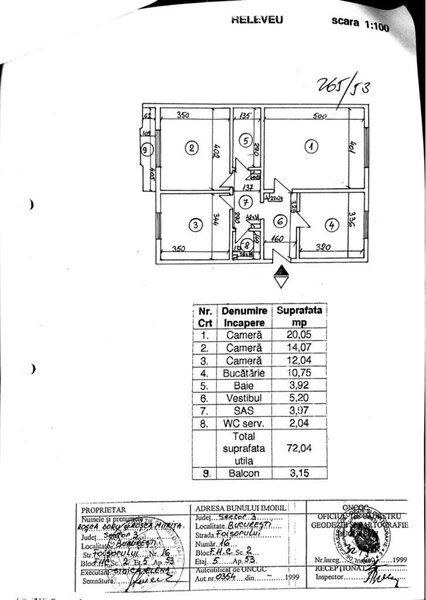 Timpuri Noi, Nerva Traian, apartament 3 camere decomandat tip H.